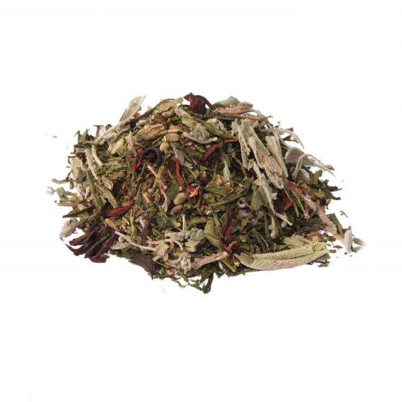 Πράσινο Τσάι Sencha με Φασκόμηλο, Ιβίσκος, Γαϊδουράγκαθο (σπόροι)